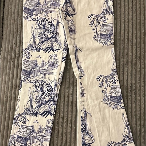 Finesse Blue and White Patterned Jumpsuit - Picture 3 of 5